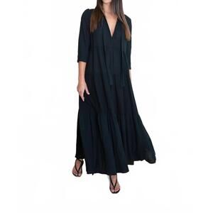 NEW HONORINE long giselle dress in black